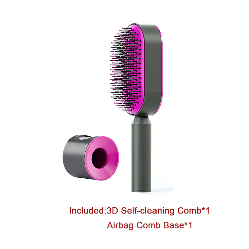 Self-Cleaning Scalp Hairbrush