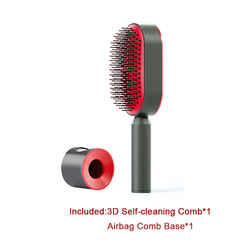 Self-Cleaning Scalp Hairbrush