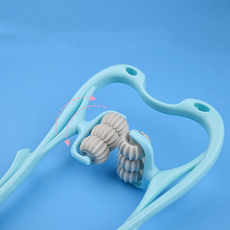 Massageador de pescoço ajustável com roda