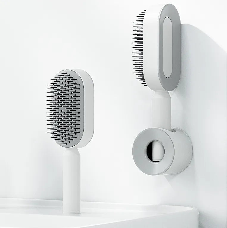 Self-Cleaning Scalp Hairbrush