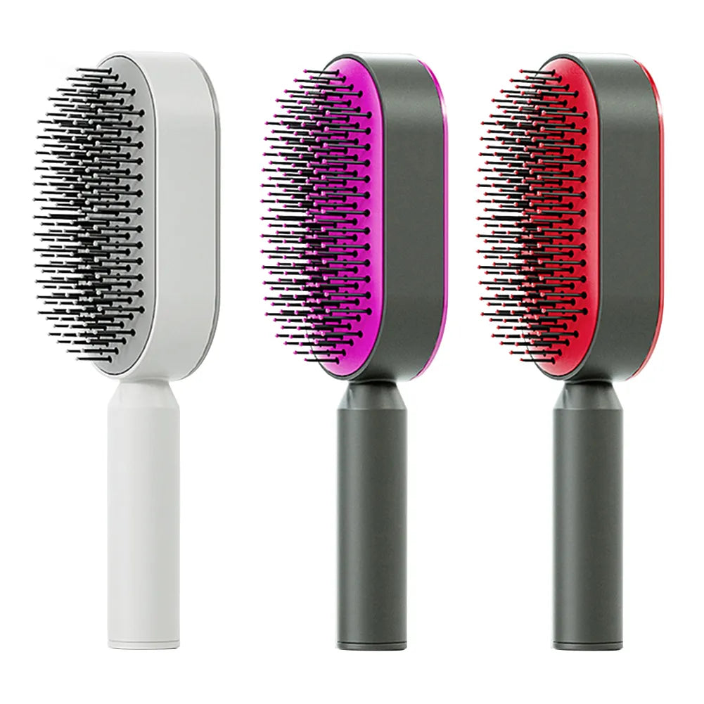 Self-Cleaning Scalp Hairbrush
