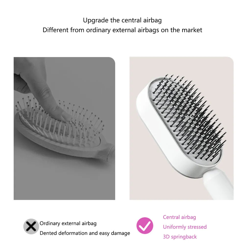 Self-Cleaning Scalp Hairbrush