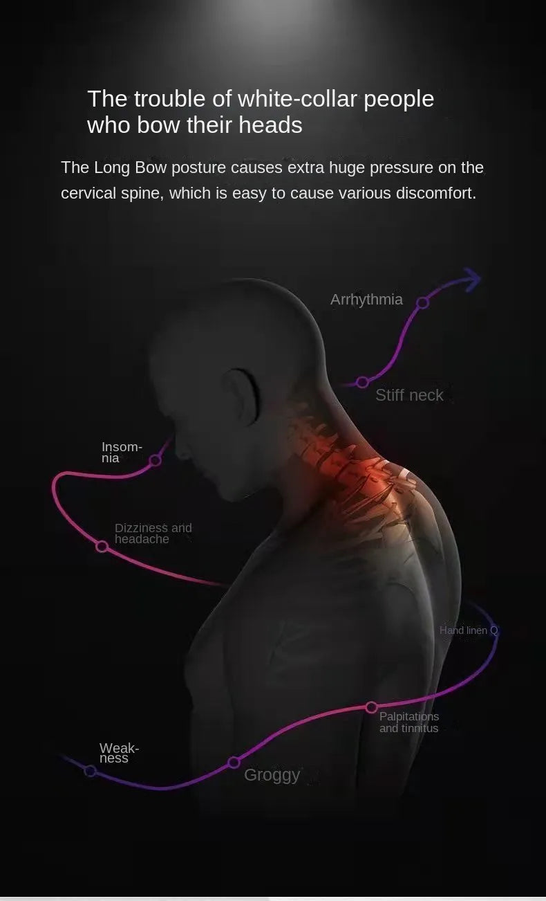 Almofada de massagem para coluna cervical